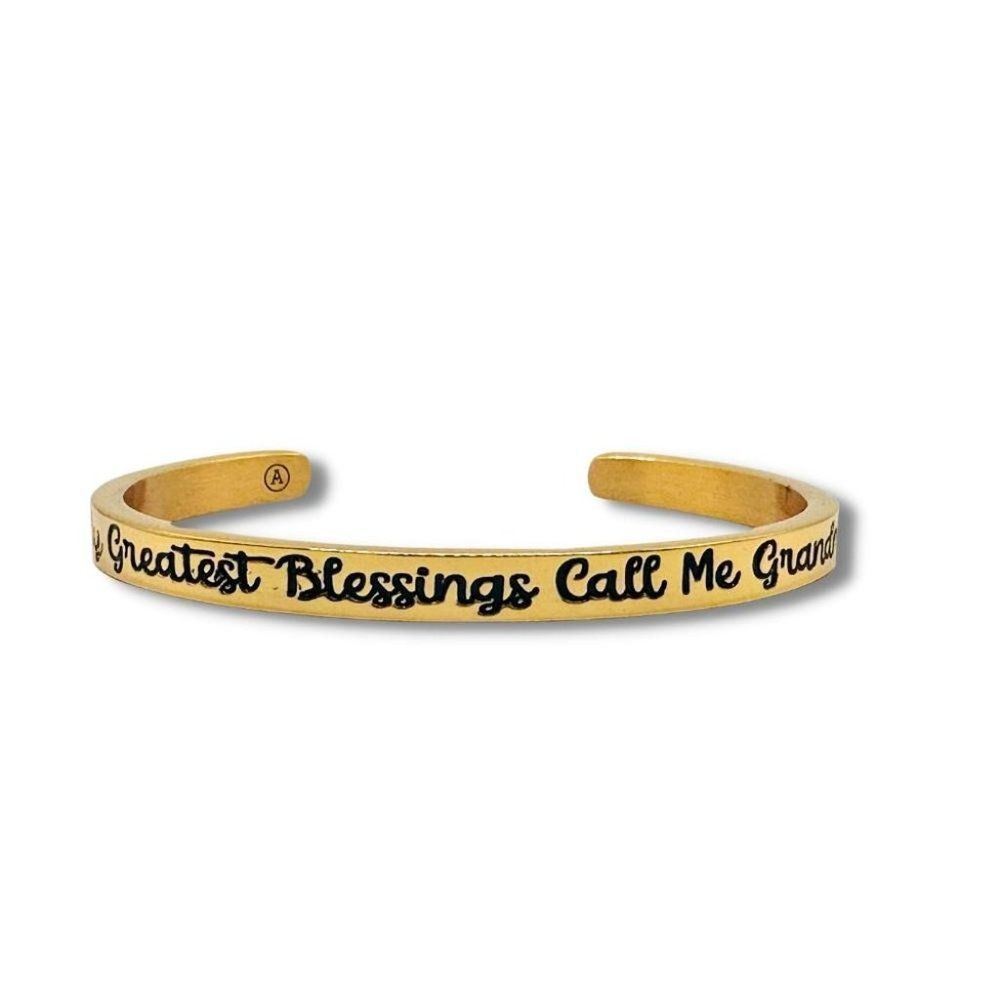 Alisa Michelle - Gold Cuff - My Greatest Blessings Call Me Grandma - NWT
